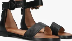 zwarte ayana platte sandalen m05060