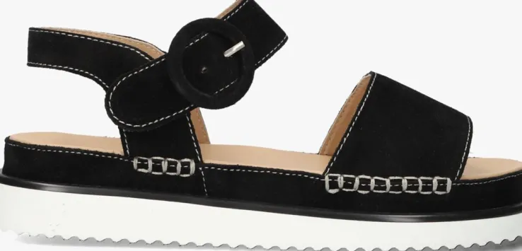 zwarte ayana platte sandalen 11865