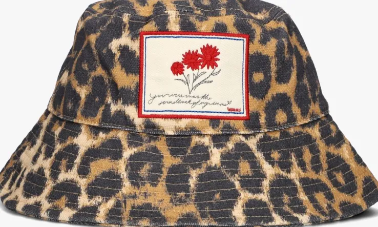 zwarte becksondergaard buckethat leopa canvas bucket hat