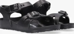 zwarte birkenstock platte sandalen rio kids eva