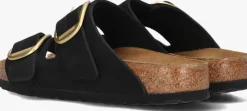 zwarte birkenstock slippers arizona big buckle