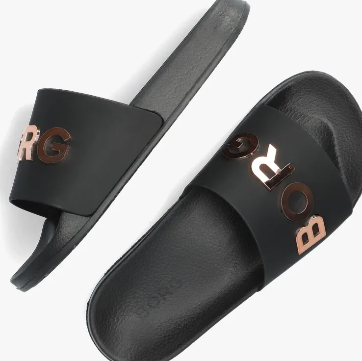 zwarte bjorn borg badslippers knox mld met k