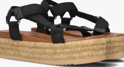 zwarte blasz platte sandalen cls14351