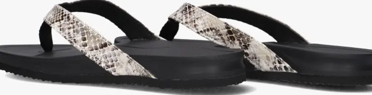 zwarte blasz teenslippers bella 2402