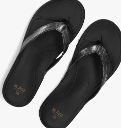 zwarte blasz teenslippers bella 2402