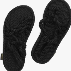 zwarte bohonomad platte sandalen ibiza flat