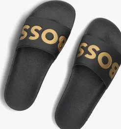 zwarte boss badslippers aryeh