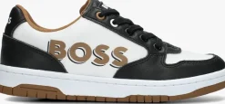 zwarte boss kids lage sneakers baskets j50861
