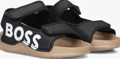 zwarte boss kids sandalen j52158