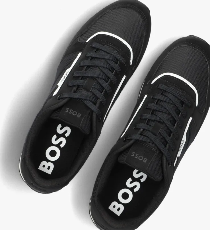 zwarte boss lage sneakers kai runn