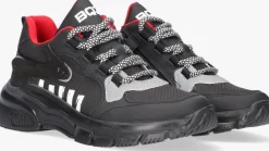 zwarte braqeez lage sneakers gio genna