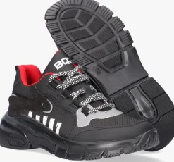 zwarte braqeez lage sneakers gio genna