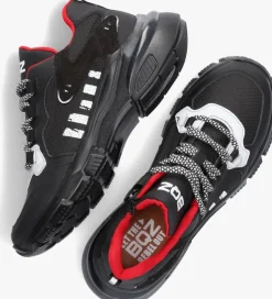 zwarte braqeez lage sneakers gio genna