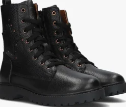 zwarte braqeez veterboots betty boot