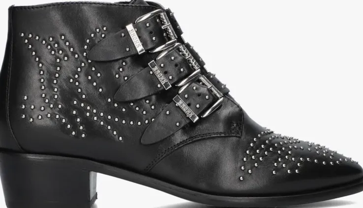 zwarte bronx enkellaarsjes new-tex 47534