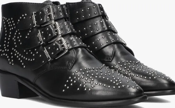 zwarte bronx enkellaarsjes new-tex 47534