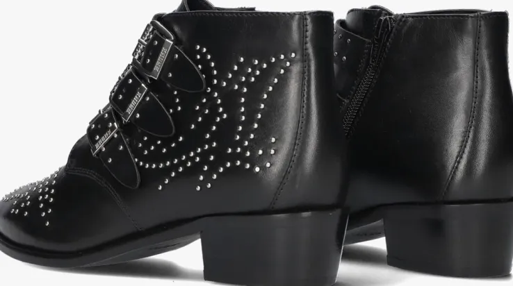 zwarte bronx enkellaarsjes new-tex 47534