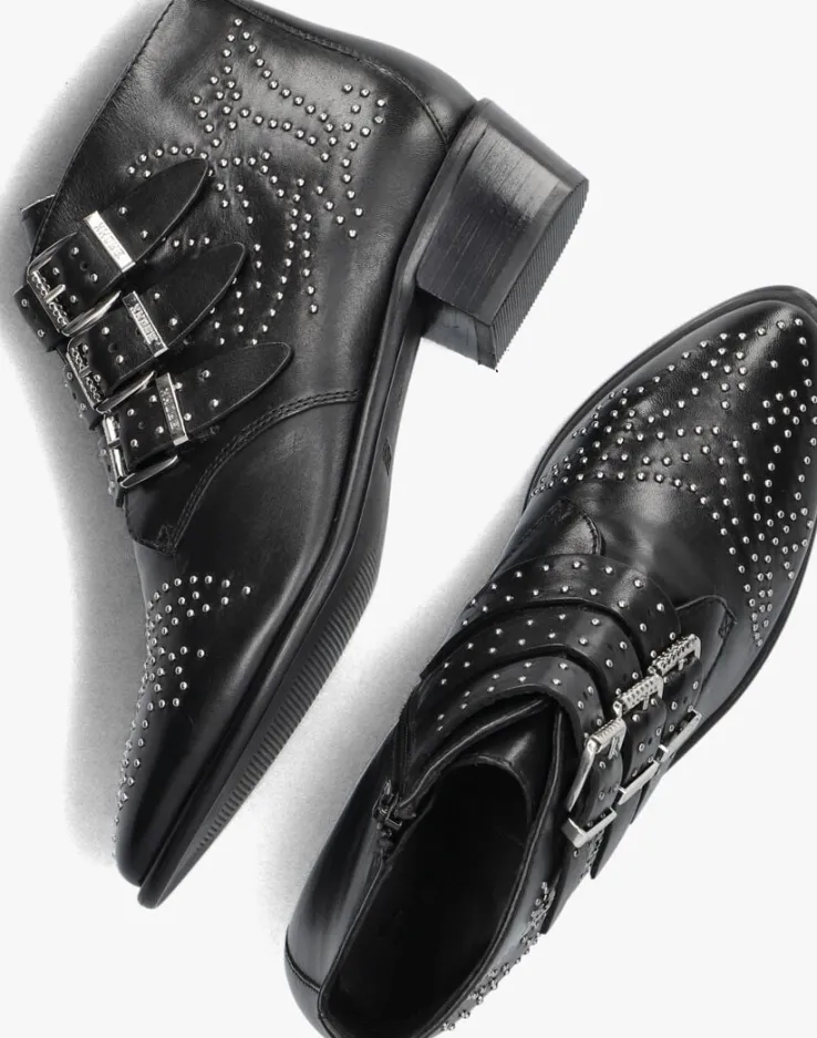 zwarte bronx enkellaarsjes new-tex 47534