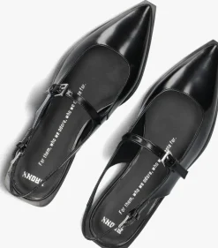 zwarte bronx slingbacks laur-ynn