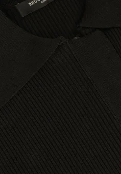 zwarte bruuns bazaar midi jurk celosia johanna knit dress