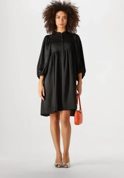 zwarte bruuns bazaar midi jurk sarina dress