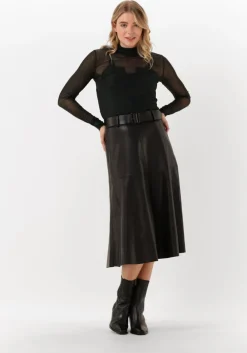 zwarte bruuns bazaar midirok vegani imma skirt