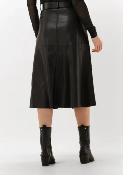 zwarte bruuns bazaar midirok vegani imma skirt