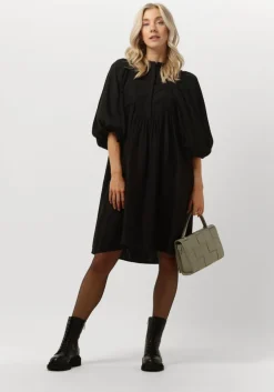 zwarte bruuns bazaar midi jurk cyclamen sarine dress