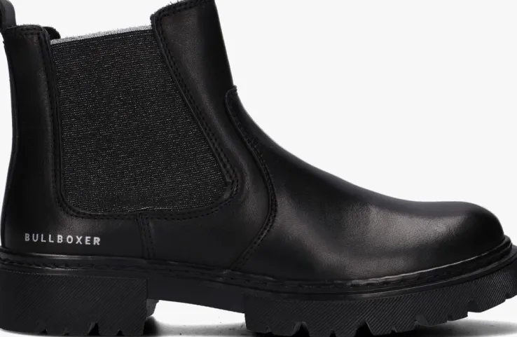 zwarte bullboxer chelsea boots ajs500 e6l