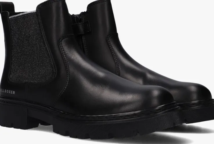 zwarte bullboxer chelsea boots ajs500 e6l