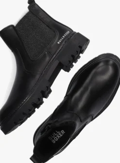 zwarte bullboxer chelsea boots ajs500 e6l