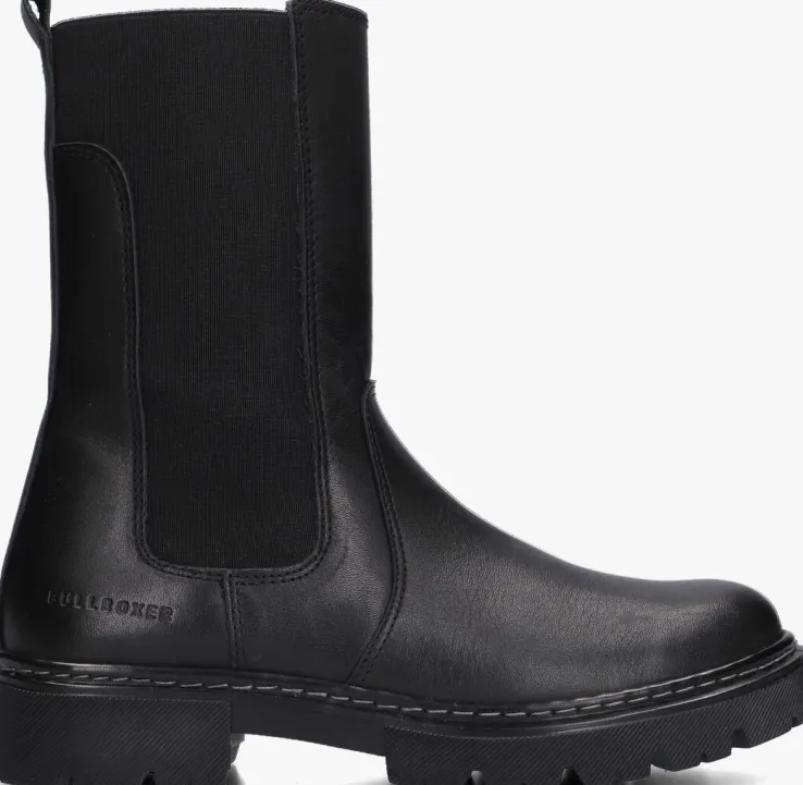 zwarte bullboxer chelsea boots ajs504
