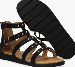 zwarte bullboxer platte sandalen agg021f1s