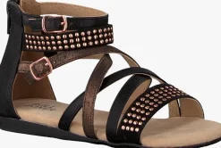 zwarte bullboxer platte sandalen aed031f1s