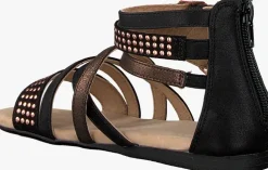 zwarte bullboxer platte sandalen aed031f1s