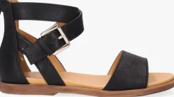 zwarte bullboxer platte sandalen alm008f1s