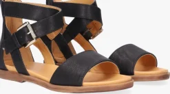 zwarte bullboxer platte sandalen alm008f1s