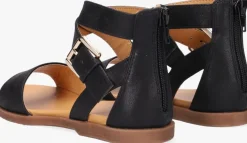 zwarte bullboxer platte sandalen alm008f1s