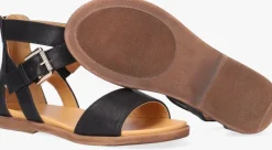 zwarte bullboxer platte sandalen alm008f1s