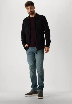 zwarte butcher of blue overshirt finn zip pocket shirt