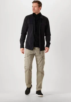 zwarte butcher of blue overshirt finn zip pocket shirt