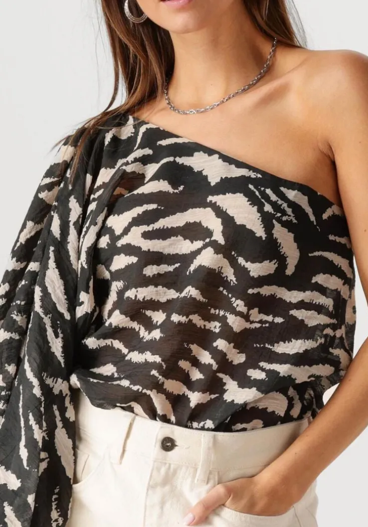 zwarte by-bar blouses bella zebra blouse