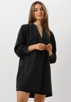 zwarte by-bar maxi jurk jina twill dress