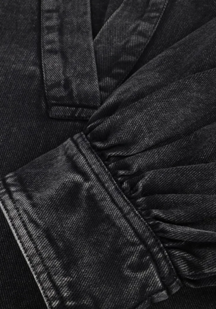 zwarte by-bar maxi jurk jina twill dress