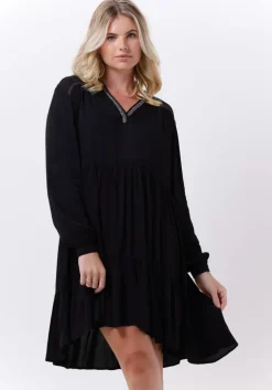 zwarte by-bar mini jurk nomi embroidery dress
