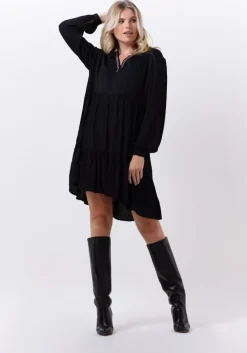 zwarte by-bar mini jurk nomi embroidery dress