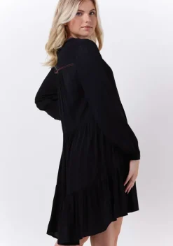 zwarte by-bar mini jurk nomi embroidery dress