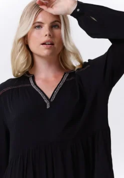 zwarte by-bar mini jurk nomi embroidery dress