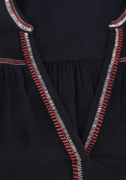 zwarte by-bar mini jurk nomi embroidery dress