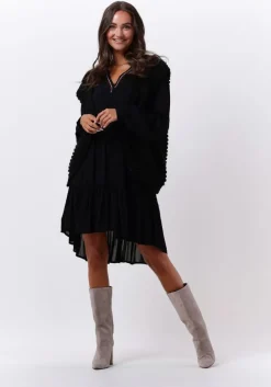 zwarte by-bar mini jurk nomi embroidery dress
